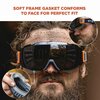 Ergodyne Skullerz MODI OTG Anti-Scratch/Enhanced Anti-Fog Safety Goggles with Elastic Strap, Smoke Lens 60301